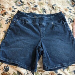 Belle by Kim Gravel Dark Blue Jean Shorts